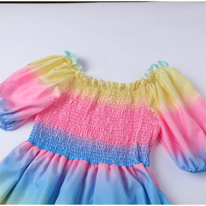 Tie Dye Colors Maxi Dress - JEXIE
