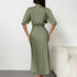 Mock Neck Saten Dress