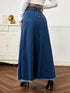 Loose Spliced Denim Skirt - JEXIE