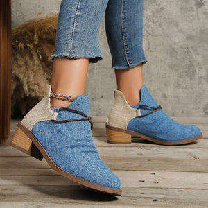 Square Heel Ankle Boots - JEXIE