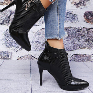 High Heel Pointed Ankle Boots