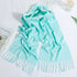 Plain Tassel Solid Color Scarf - JEXIE