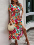 Floral Short Sleeve Dress - JEXIE