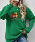 Dropped Shoulder Christmas Sweatshirt - JEXIE