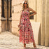 Floral Frill Maxi Dress - JEXIE