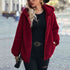 Wine Color Hooded Jacket - JEXIE