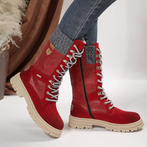 Mid-Calf Lace Up Boots