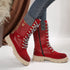 Mid-Calf Lace Up Boots - JEXIE