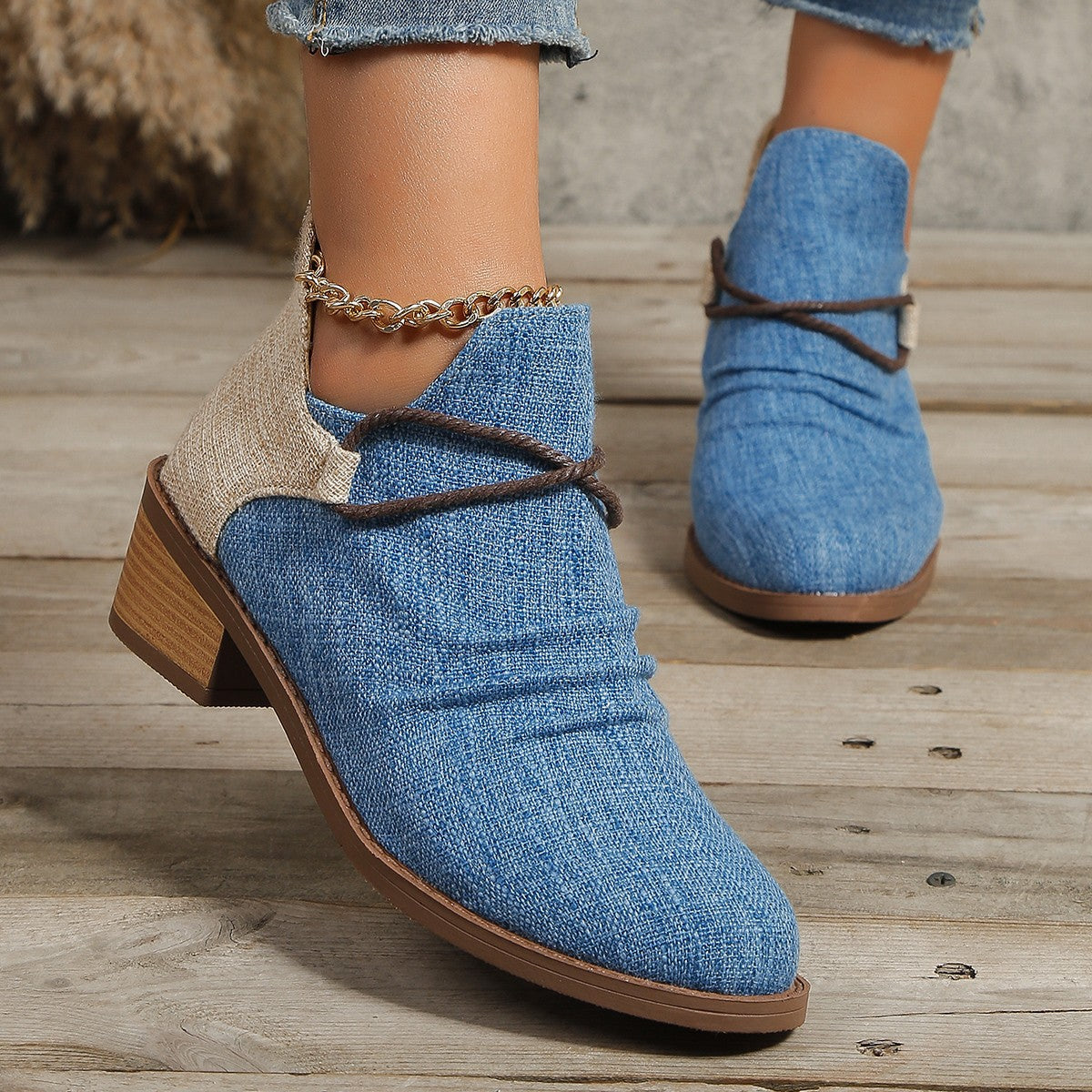 Square Heel Ankle Boots - JEXIE