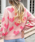 Dropped Shoulder Pink Sweater - JEXIE