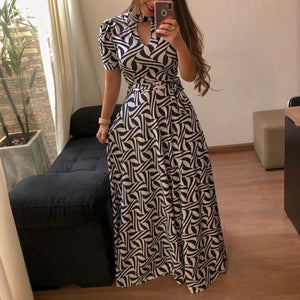 Zebra Fashion Elegant Maxi Dress - JEXIE