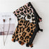 Leopard Print Tassel Scarf - JEXIE