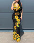 Spring Summer Sunflower Maxi Dress - JEXIE