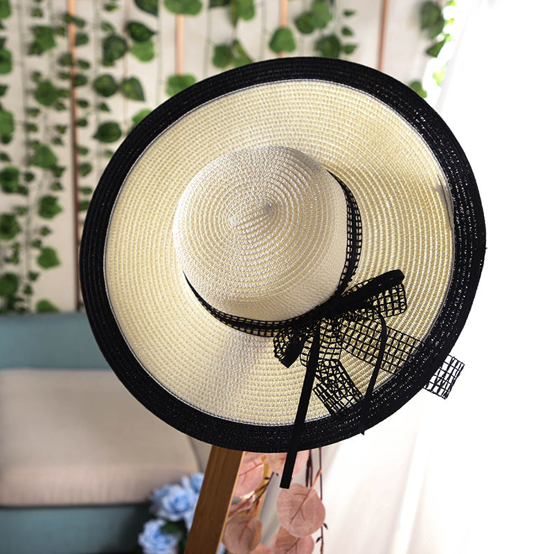 Hepburn Bowknot Sun Hat - JEXIE