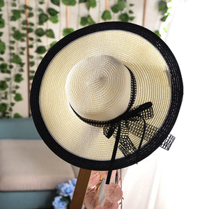 Hepburn Bowknot Sun Hat - JEXIE