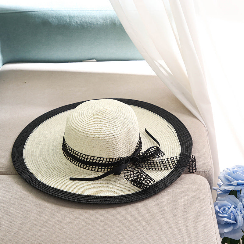 Hepburn Bowknot Sun Hat - JEXIE