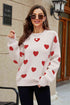 Heart PatternTunic Sweater - JEXIE