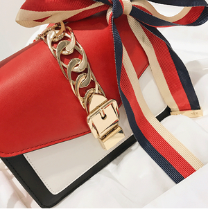 Fashion Chain Ribbon Bag - JEXIE