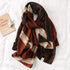 Coffee Brown Silk Scarf - JEXIE