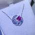 1 Carat Moissanite 925 Sterling Silver Heart Necklace - JEXIE