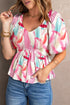 Colorful Smocked Vintage Blouse - JEXIE