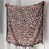 Leopard Print Tassel Scarf - JEXIE