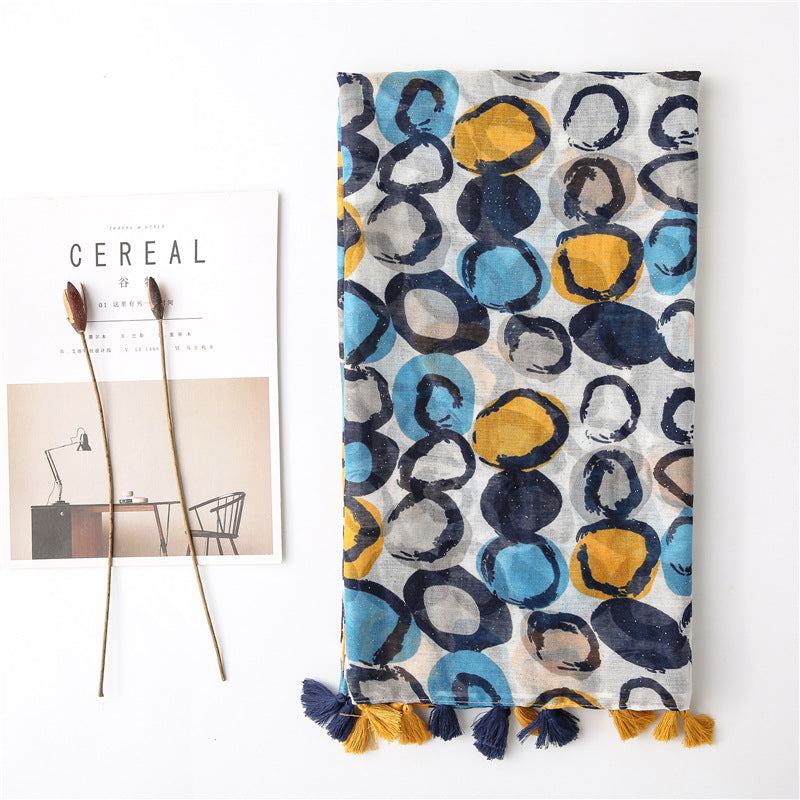 Cotton Tassels Fashion Scarf - JEXIE