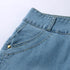 Long Light Blue Denim Skirt - JEXIE