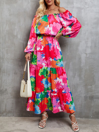 Balloon Sleeve Floral Dress - JEXIE