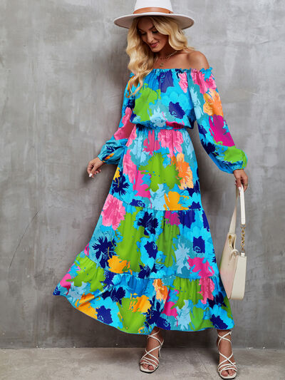 Balloon Sleeve Floral Dress - JEXIE