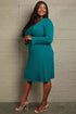 Teal Bodycon Midi Dress - JEXIE