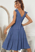 Tie Shoulder Blue Dress - JEXIE